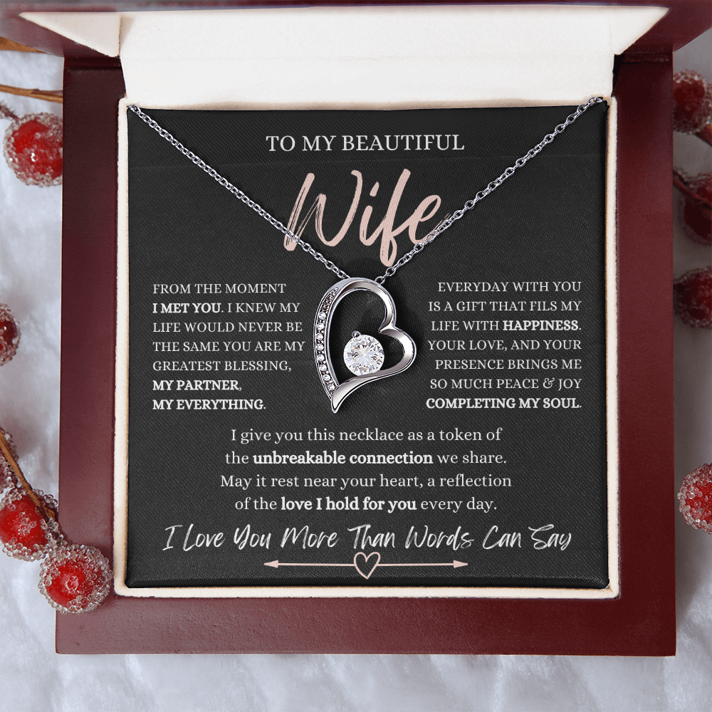 To My Beautiful Wife, From The Moment, I Met You - Forever Love Necklace