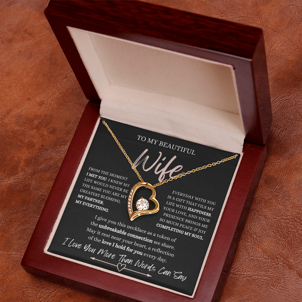 To My Beautiful Wife, From The Moment, I Met You - Forever Love Necklace