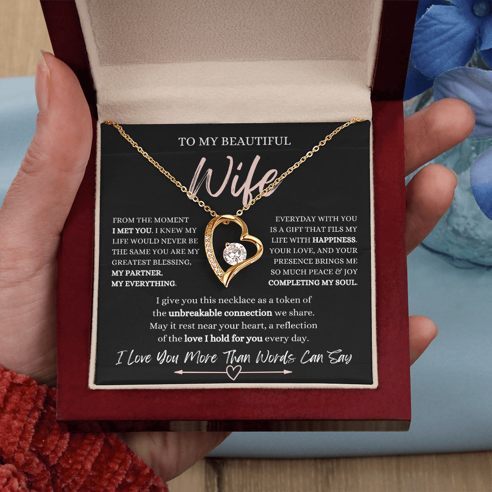 To My Beautiful Wife, From The Moment, I Met You - Forever Love Necklace