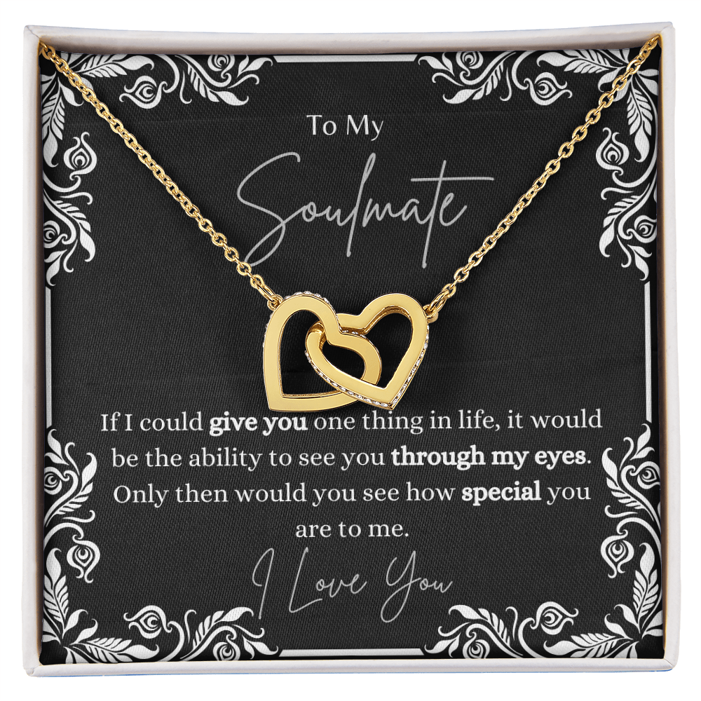 To My Soulmate-  If I Could Give You One Thing in Life - Double heart Necklace