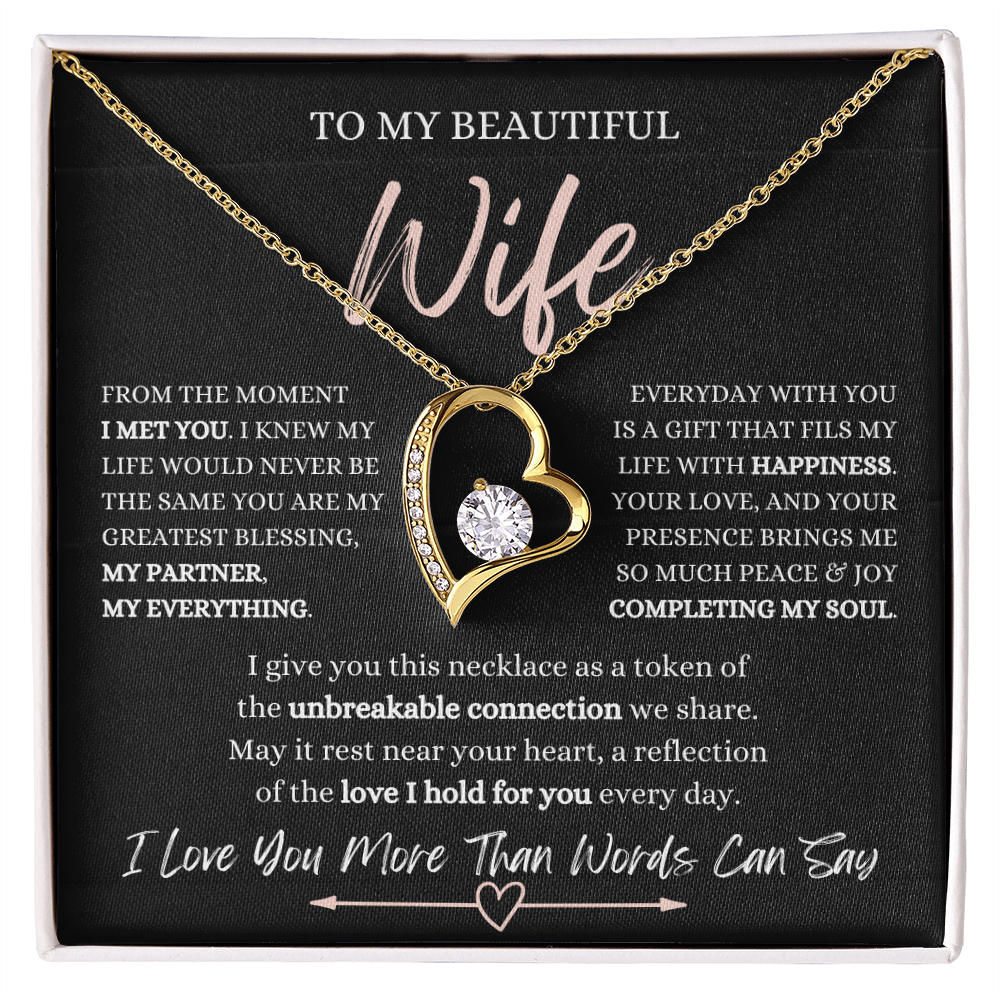 To My Beautiful Wife, From The Moment, I Met You - Forever Love Necklace